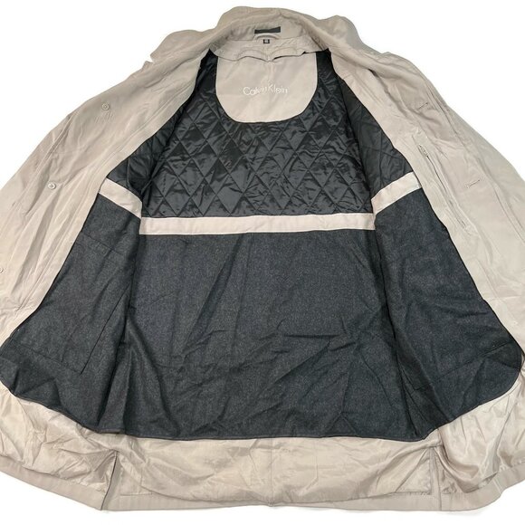 Calvin Klein Overcoat Mens 40 S Removable Quilted Lining Jacket Trench Coat - Picture 5 of 14